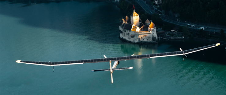 Máy bay Solar bay vòng quanh thế giới không cần nhiên liệu